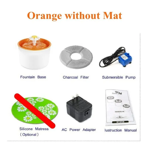 1.6L 3 Colors Automatic Cat Water Fountain For Pets