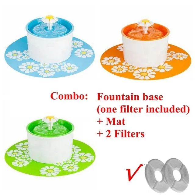1.6L 3 Colors Automatic Cat Water Fountain For Pets