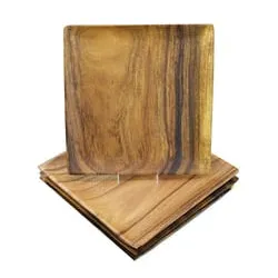 Acacia Wood 12" Square Tray/Plate