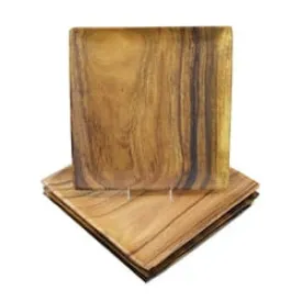 Acacia Wood 12" Square Tray/Plate