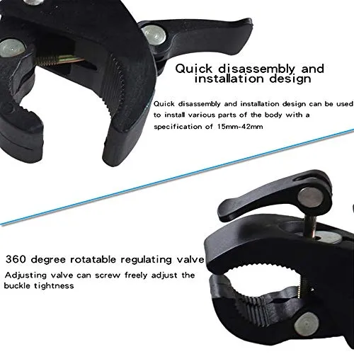 Adjustable Universal Bicycle Water Bottle Cage- Bike Water Bottle Holder No Screws - Mountain Bicycle Drink Holder - 360 Degree Spin Bike Water Bottle Holder- Water Bottle Cage Clamp for Kids Bike