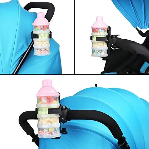 Adjustable Universal Bicycle Water Bottle Cage- Bike Water Bottle Holder No Screws - Mountain Bicycle Drink Holder - 360 Degree Spin Bike Water Bottle Holder- Water Bottle Cage Clamp for Kids Bike