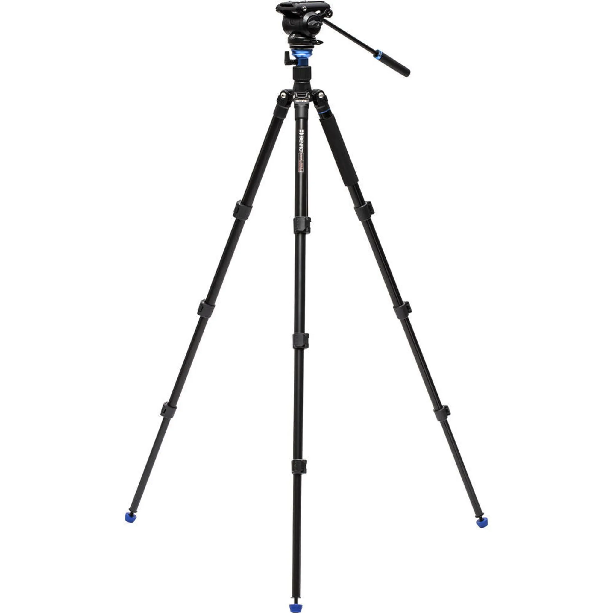 Benro A2883F Aero4 Travel Video Tripod Kit, Aluminium, Leveling Column, Flip Lock, S4PRO Head, QR4PRO Plate