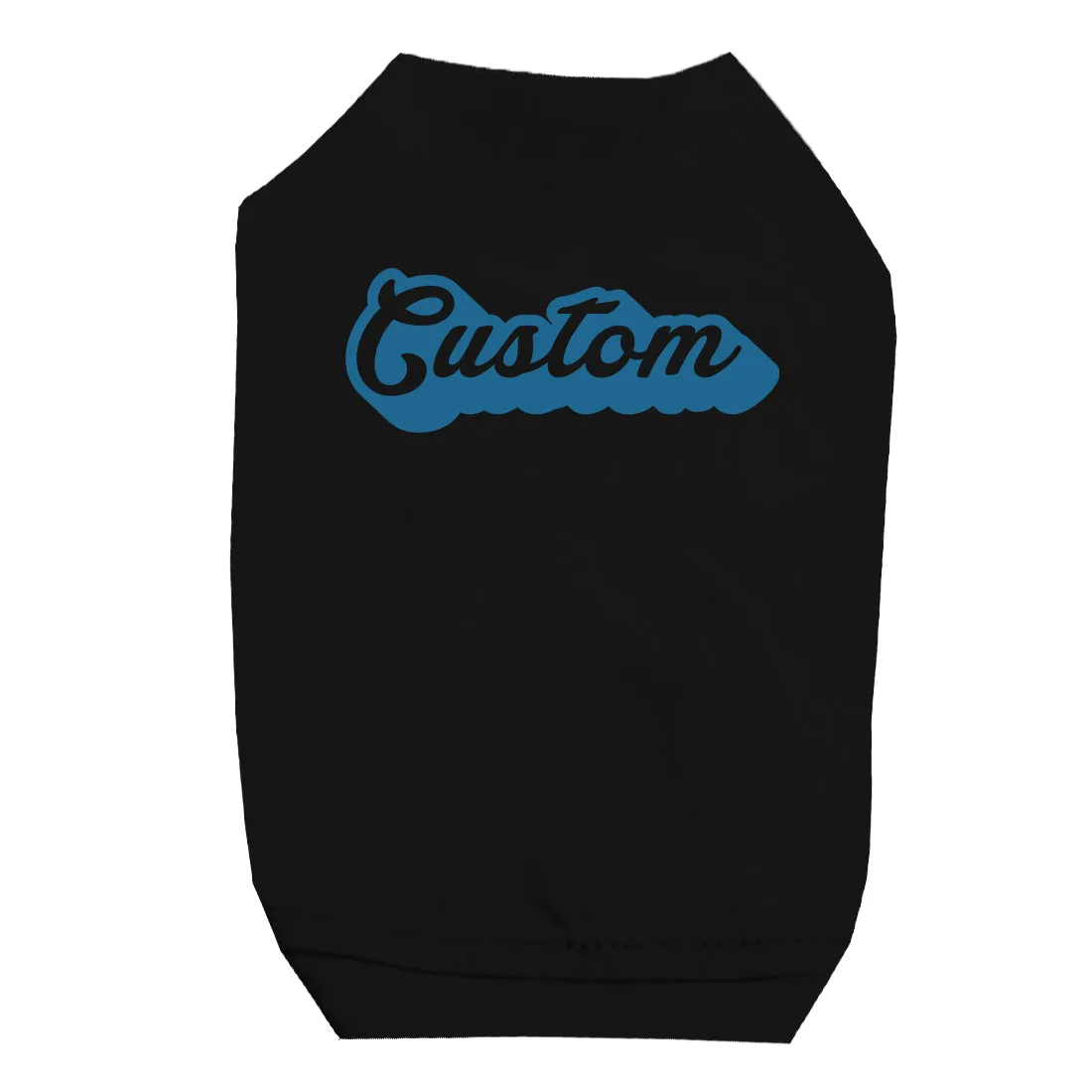 Blue Pop Up Text Colorful Personalized Pet Shirt for Small Dogs