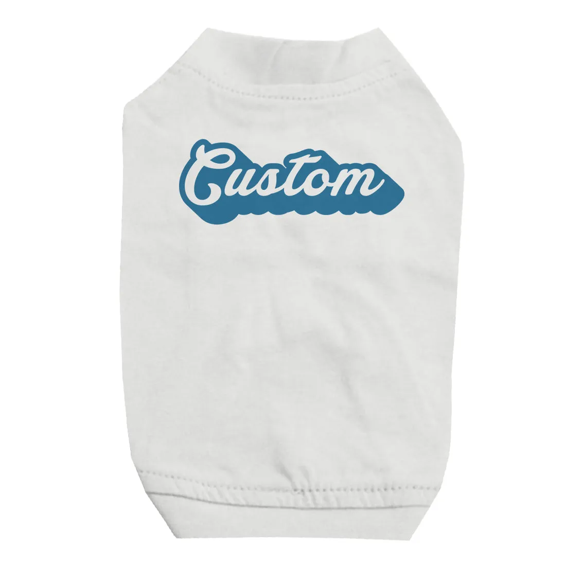 Blue Pop Up Text Colorful Personalized Pet Shirt for Small Dogs