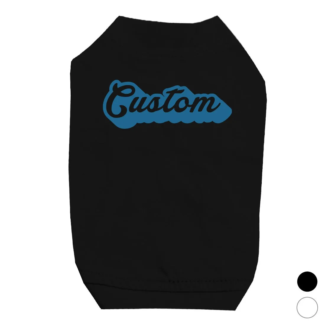 Blue Pop Up Text Colorful Personalized Pet Shirt for Small Dogs