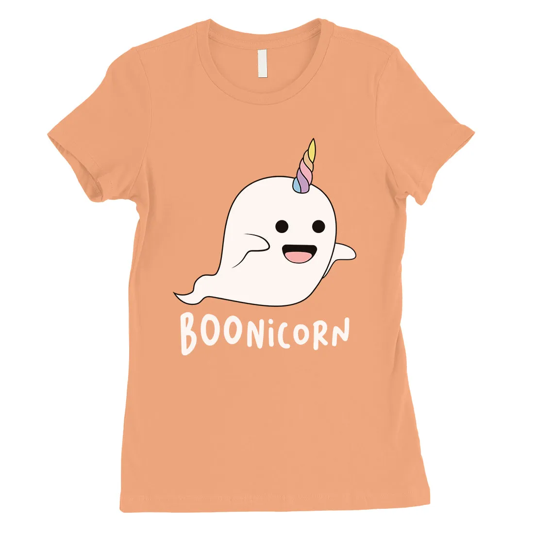 Boonicorn Cute Halloween Costume Funny Ghost Unicorn Womens T-Shirt