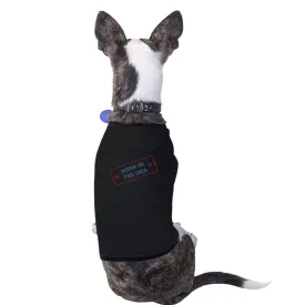 Born In The USA Black Small Pets Shirt American Flag Small Dog Tee