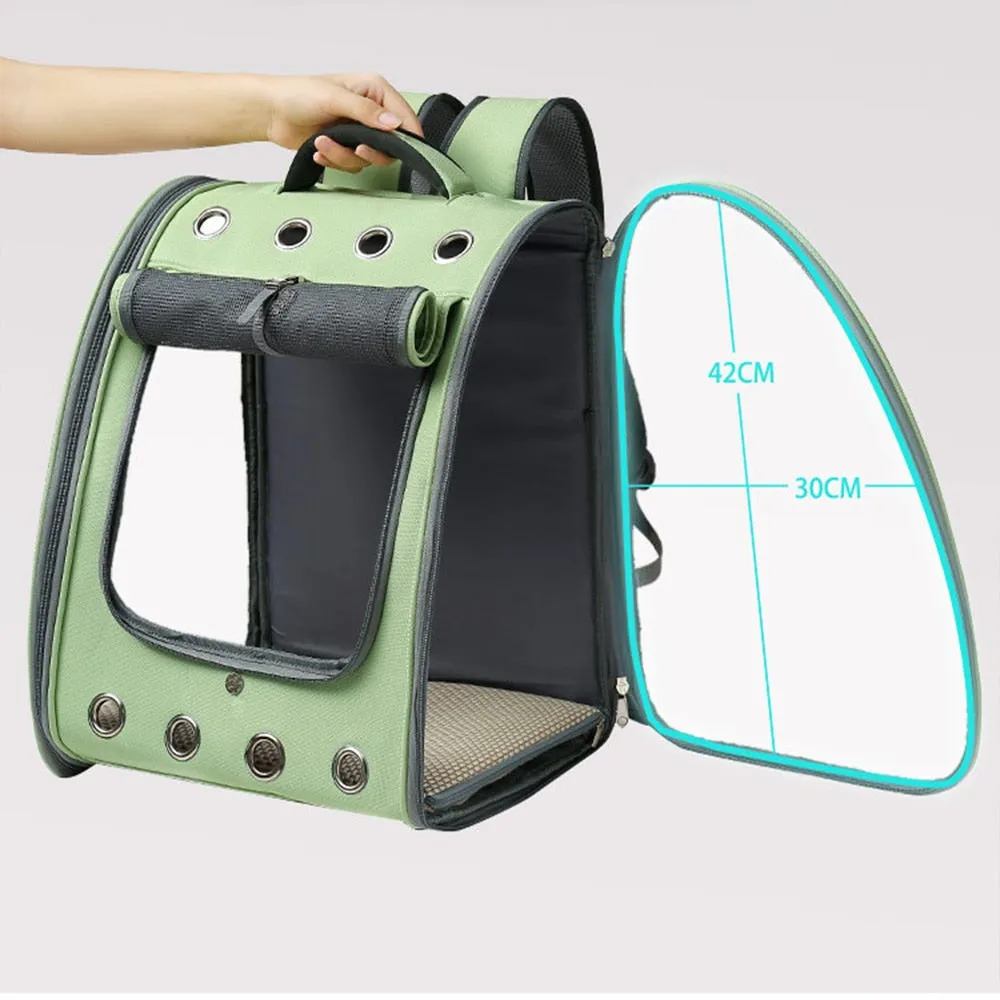 Cat carrier bag transparent pvc large capacity double shoulder backpack