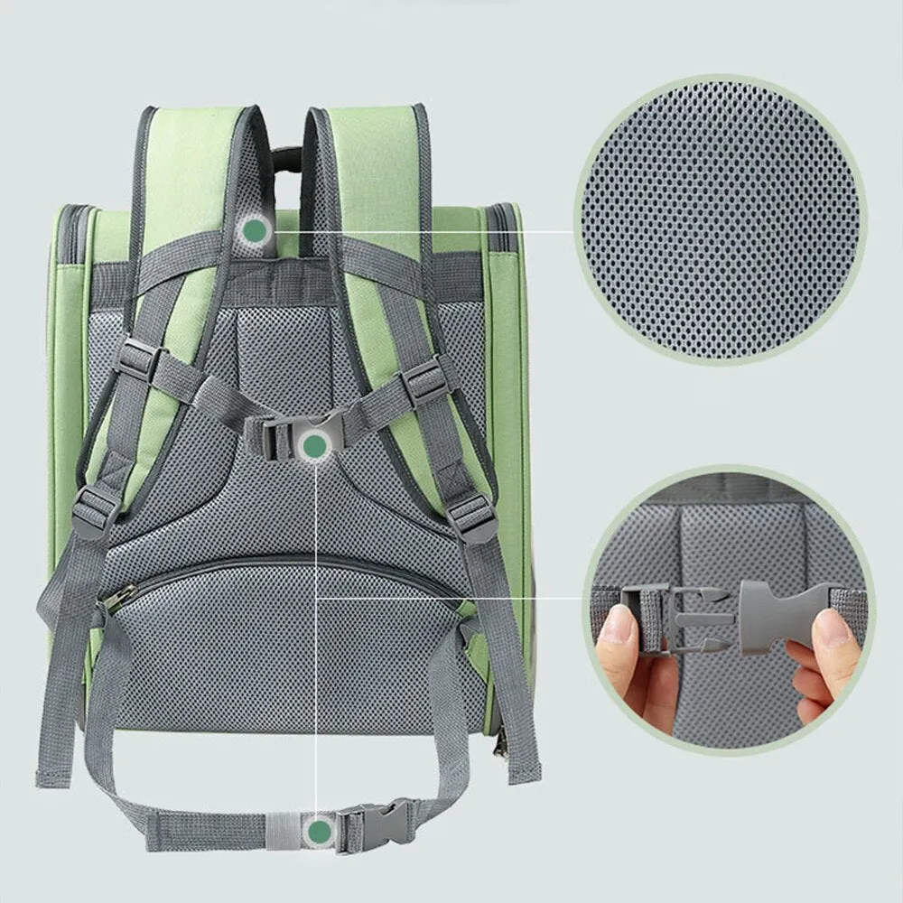 Cat carrier bag transparent pvc large capacity double shoulder backpack