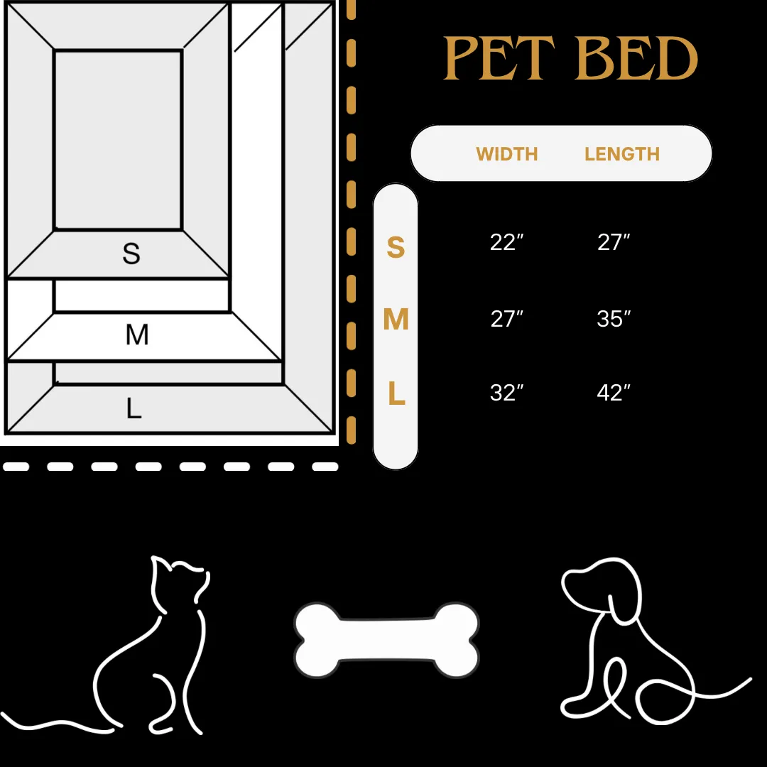Charcoal Plume Pet Bed