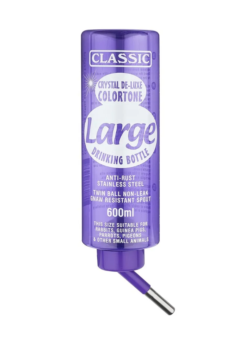 Classic Colortone Small Pet Water Bottle Large 600ml