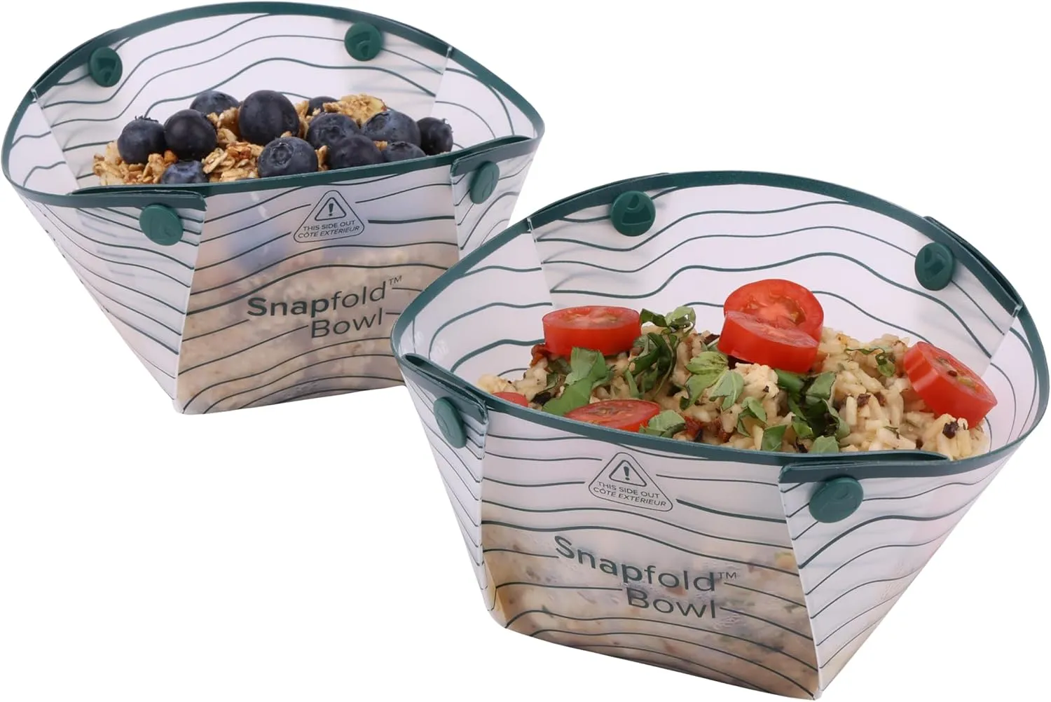 Coghlan's Snapfold Bowls 2-Pack  Collapsible, Lightweight and Leakproof For Camping, Hiking, Travel, Picnics, and Outdoor Adventures, BPA-Free, Foldable Space-Saving Design for Easy Storage