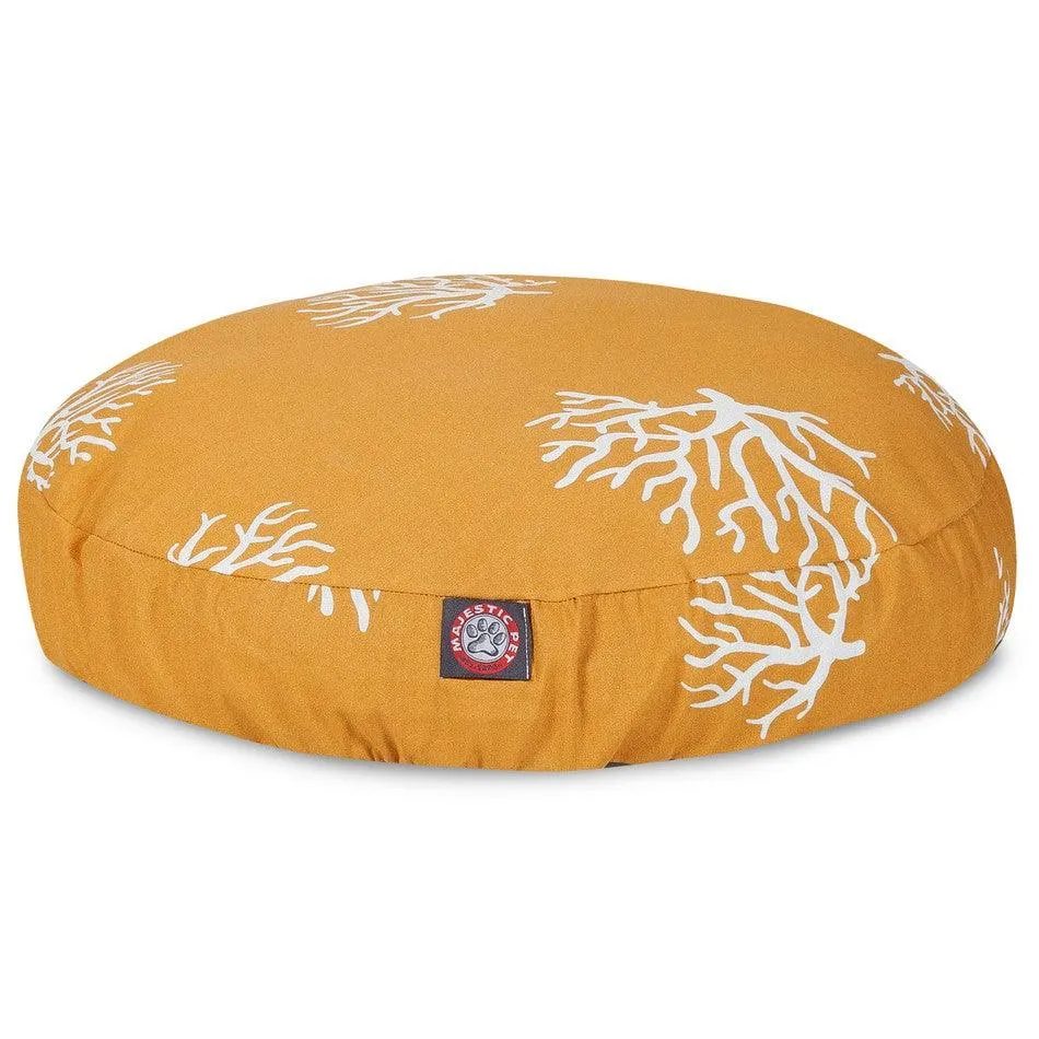 Coral Round Dog Bed