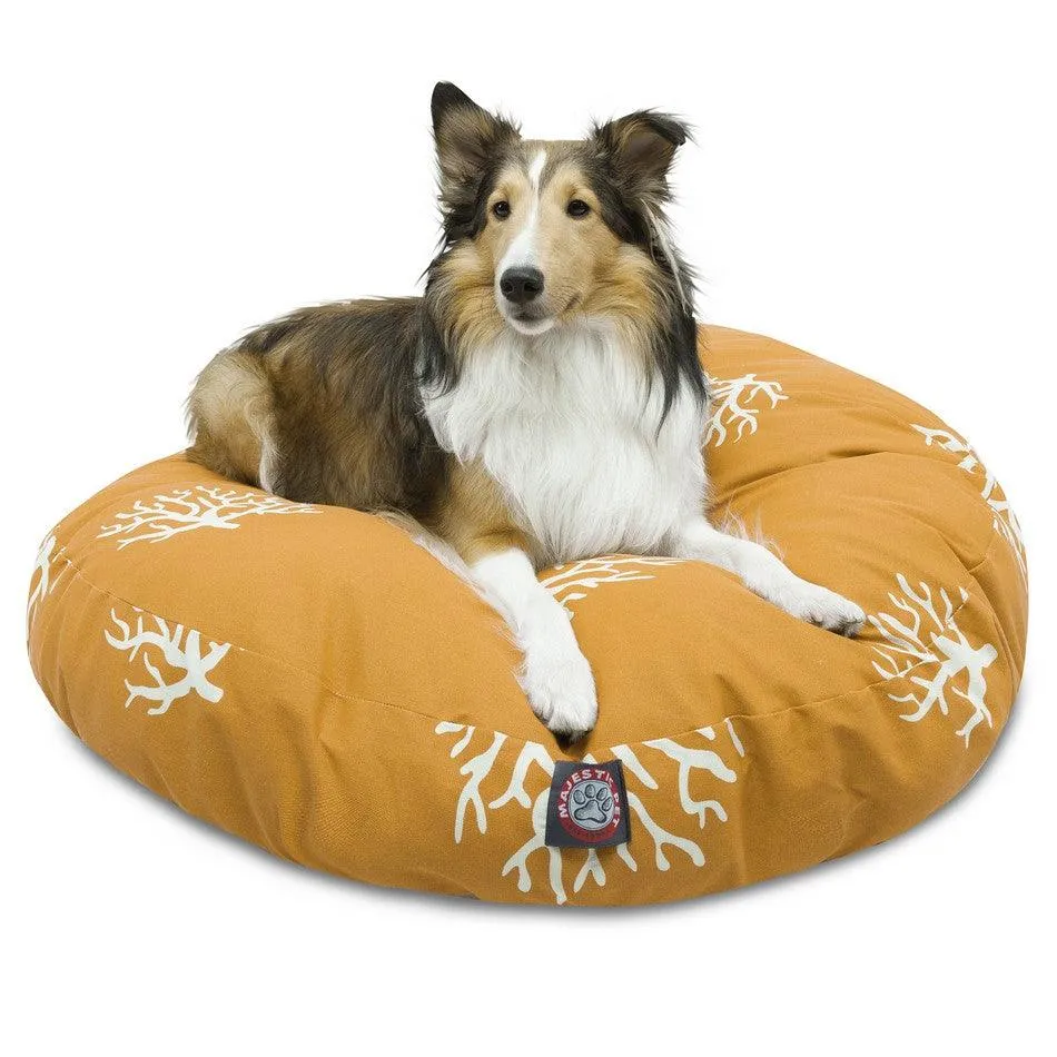 Coral Round Dog Bed