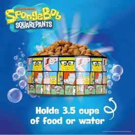 Deco Dog Food Bowl, 6 Inch | Spongebob Dog Bowls, Ceramic Dog Bowls for Medium Sized Dogs and All Dogs, Food Bowl Holds 3.5 Cups, Black, FF16935 (Pack of 2)