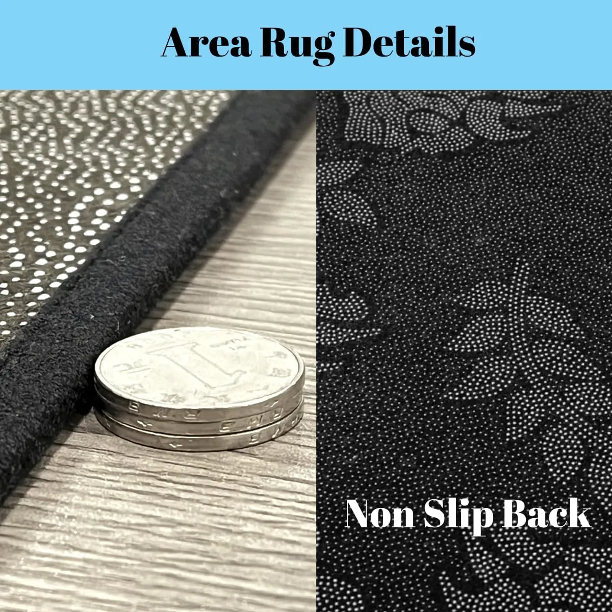 Erosebridal Ice Hockey Area Rug 4'11" x 3'3" for Boys Kids Teens,Sports Theme Carpet Blue and Gray Hockey Indoor Floor Mat,Winter Hockey Player Accent Rug Set for Living Room Bedroom Non Slip