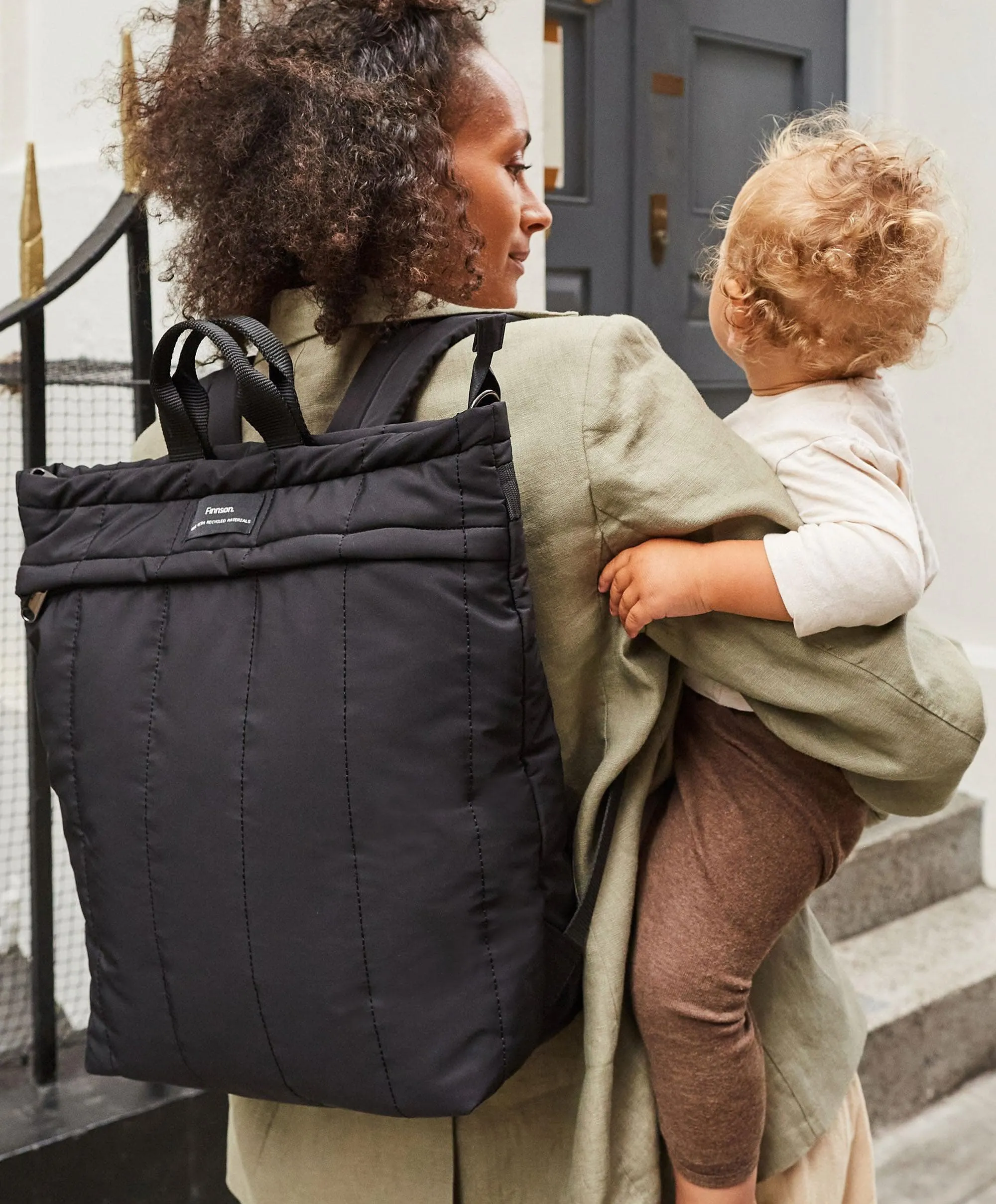 Finnson Rae Eco Changing Backpack – Black