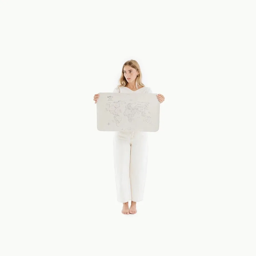 Gathre World Map Leather Mat - Micro