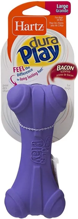 Hartz DuraPlay Bacon Scented Dog Toys, Large ( Color May Vary )