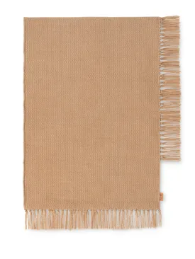 Hem Mat 70 x 50cm | Flatweave Mat with Fringes | Sand | by ferm Living