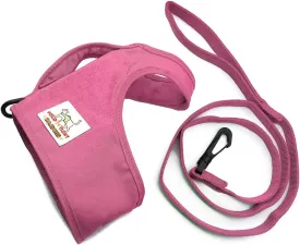 Hold M Tight Metal Free Travel Leash Harness for Small Pets Traveling underseat of Airplane - SM-MD (Pink)