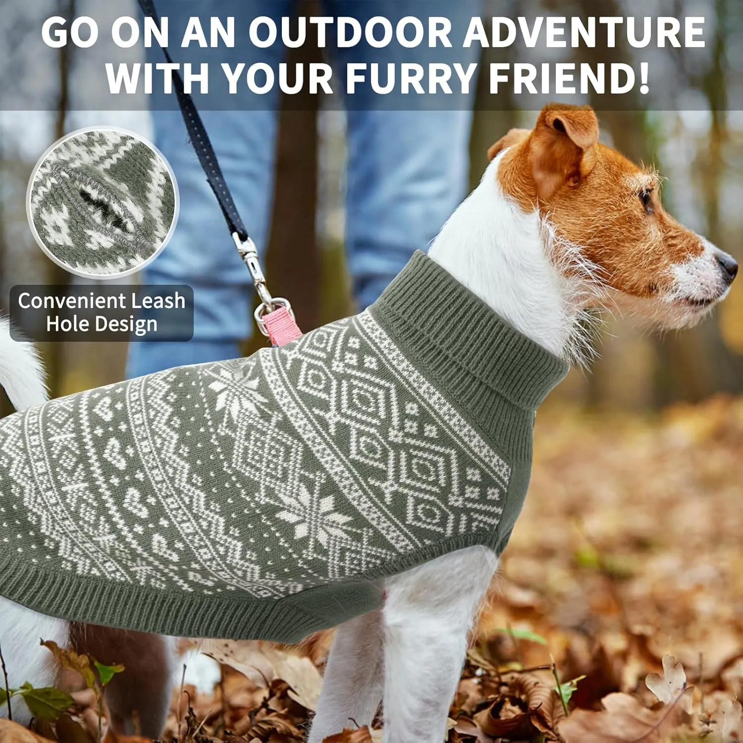 HOMIMP Dog Sweater Argyle - Warm Sweater Winter Clothes Puppy Soft Coat, Ugly Dog Sweater for Small Medium and Large Dogs, Pet Clothing Boy Girl, Grey M