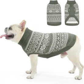 HOMIMP Dog Sweater Argyle - Warm Sweater Winter Clothes Puppy Soft Coat, Ugly Dog Sweater for Small Medium and Large Dogs, Pet Clothing Boy Girl, Grey M