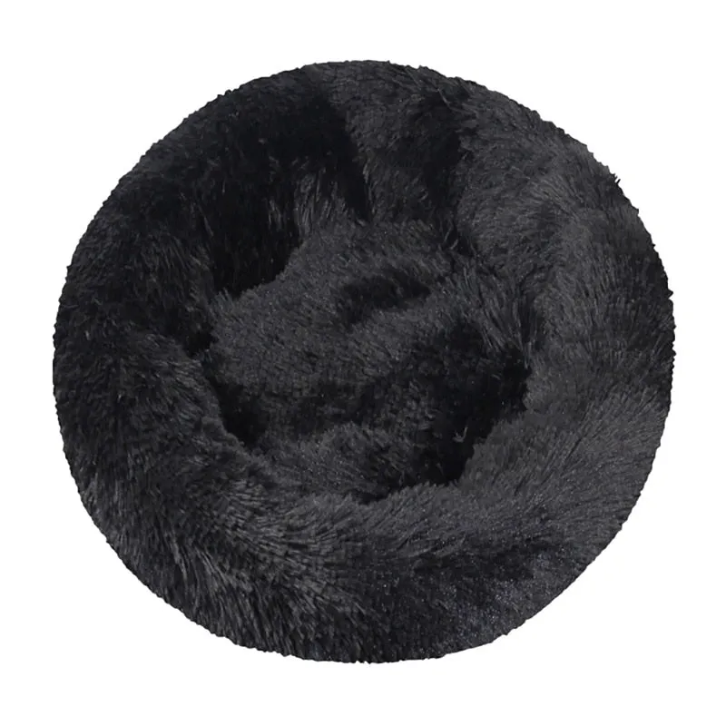 Long Plush Round Pet Bed