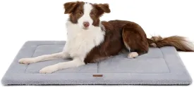 Made4Pets Dog Crate Pad Bed for Medium Large Dogs, Washable & Reversible, Anti-Slip Kennel Mat for Cozy Sleeping, Soft Fluffy Dog Bed for Indoor & Outdoor Use, 35"x23", Gray