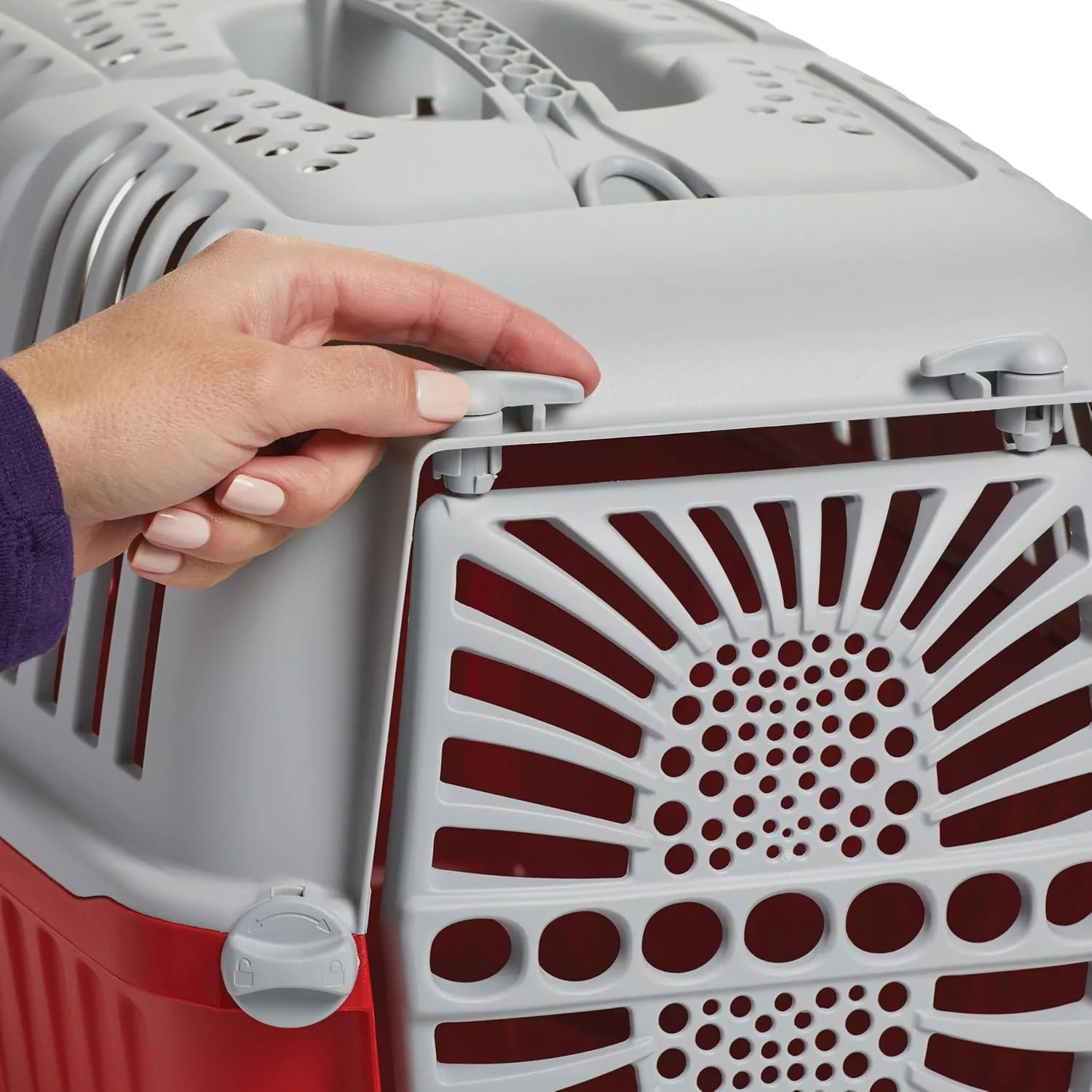 MidWest Spree Travel Pet Carrier | Hard-Sided Pet Kennel Ideal for "XS" Dog Breeds, Small Cats & Small Animals | Dog Carrier Measures 22.3L x 14.2 W x 15H - Inches| Great for Short Trips to the Vet