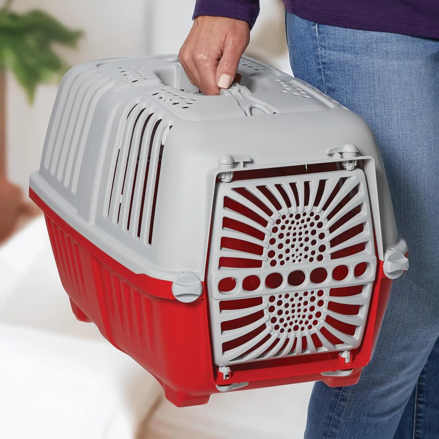 MidWest Spree Travel Pet Carrier | Hard-Sided Pet Kennel Ideal for "XS" Dog Breeds, Small Cats & Small Animals | Dog Carrier Measures 22.3L x 14.2 W x 15H - Inches| Great for Short Trips to the Vet