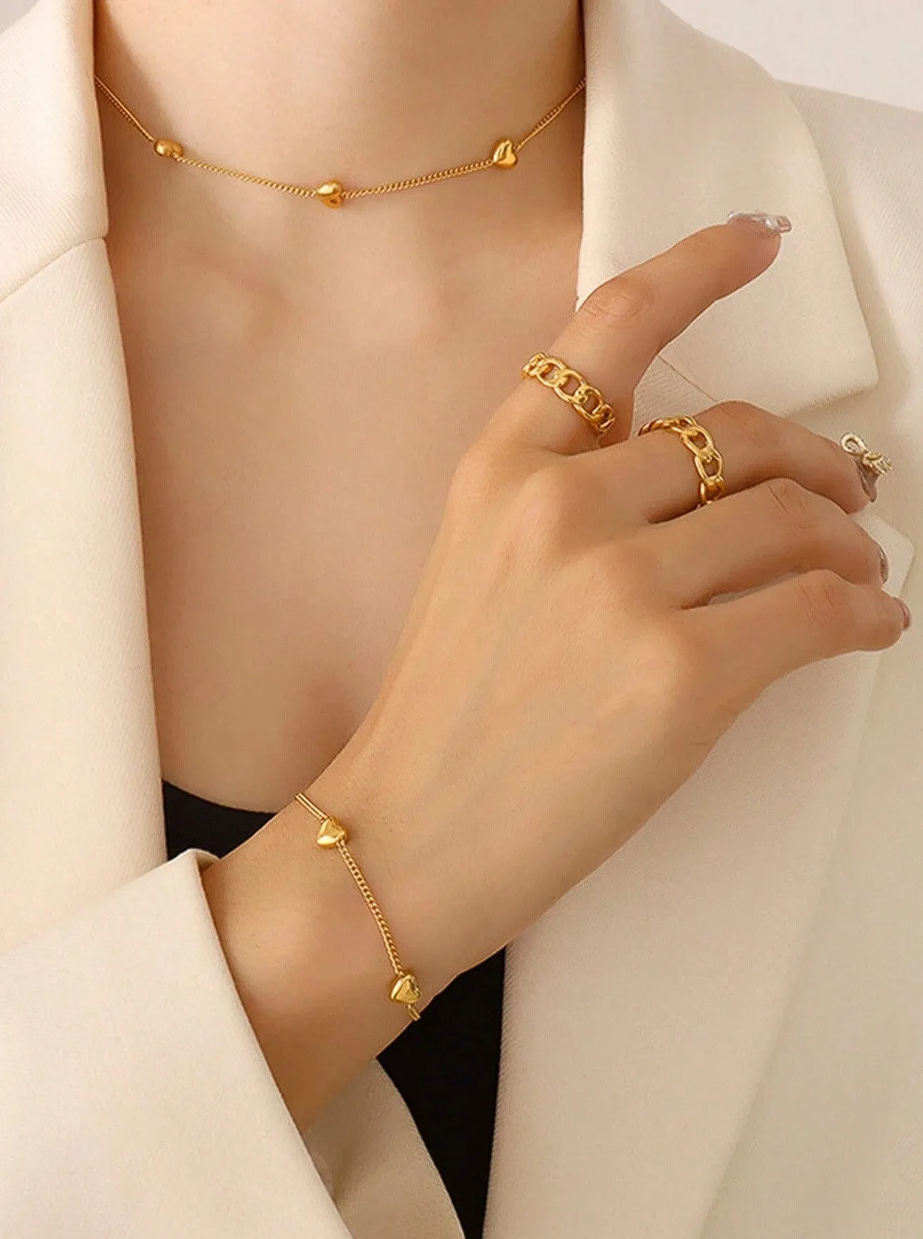 Mini Golden Heart Necklace