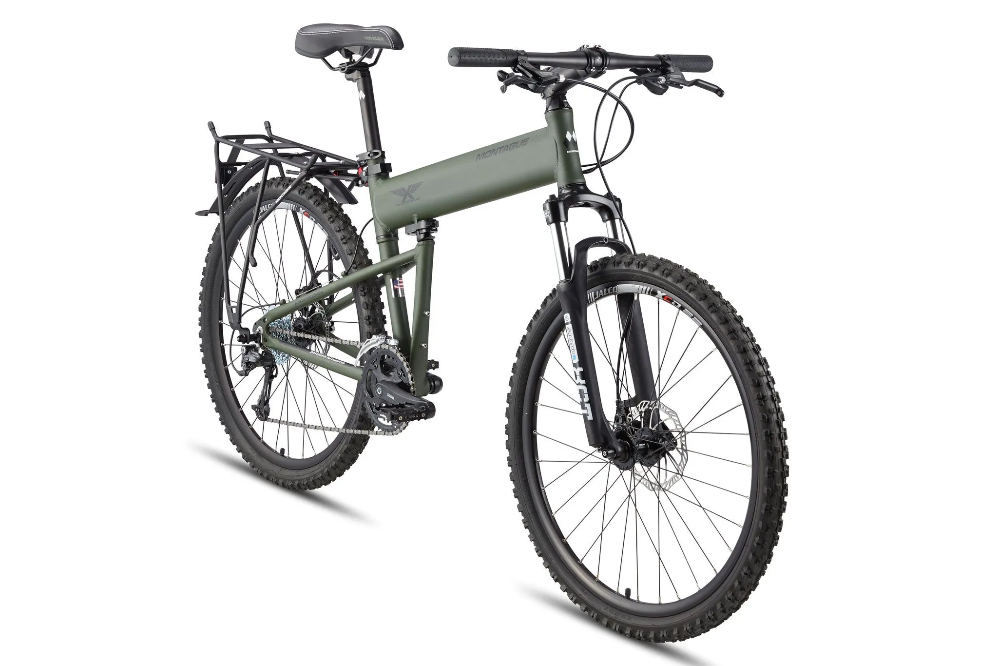 MONTAGUE Paratrooper Folding Mountain Bike with RackStand