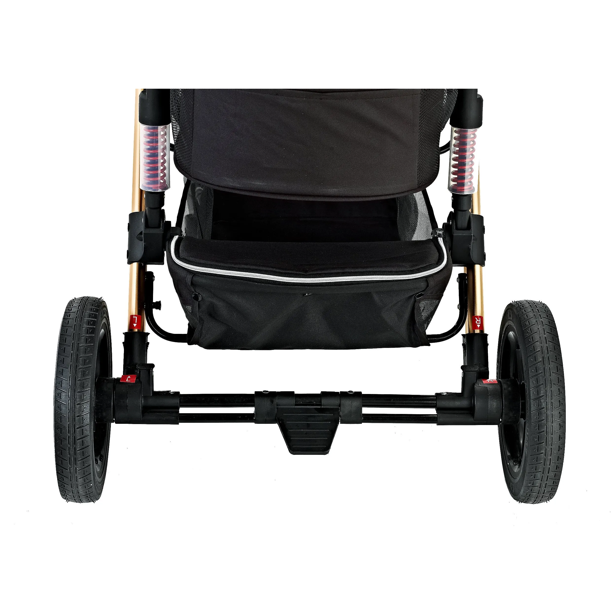 Monza Luxury 3-in-1 Travel Pet Stroller: Ultimate Convenience for Small/Medium Dogs & Cats - Detachable Carrier, Pump-Free Tires, Aluminum Frame!"
