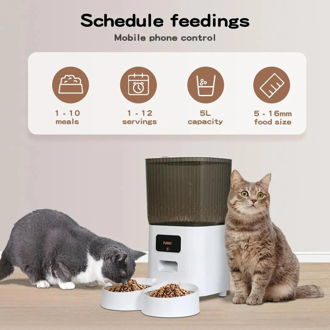 PaWz 5L Automatic Pet Feeder Smart Food Dispenser Timer Feed