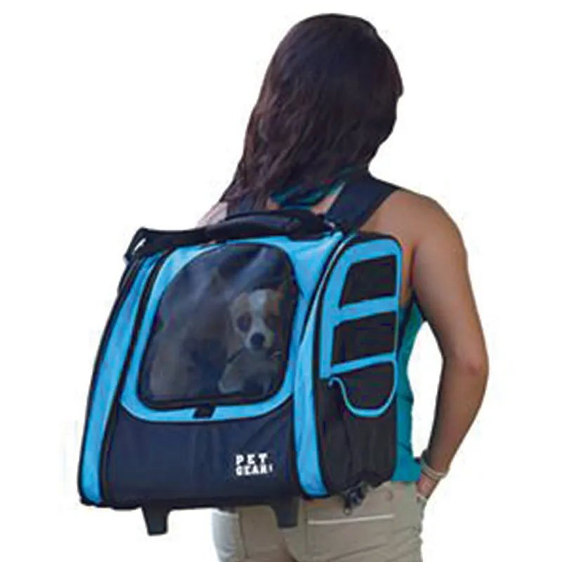 Pet Gear, I-GO2 (Traveler) 5-in-1 Pet Carrier [Backpack/Tote/Roller Bag/Car Seat]