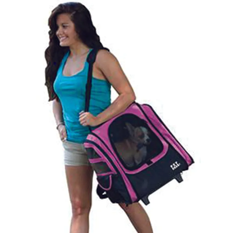 Pet Gear, I-GO2 (Traveler) 5-in-1 Pet Carrier [Backpack/Tote/Roller Bag/Car Seat]