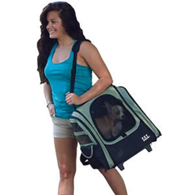 Pet Gear, I-GO2 (Traveler) 5-in-1 Pet Carrier [Backpack/Tote/Roller Bag/Car Seat]