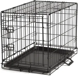 Pro Select Secure Pet Cage for Extra Small Dogs, Black, Removable Floor Tray