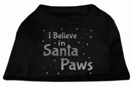 Screenprint Santa Paws Pet Shirt Black XS (8)
