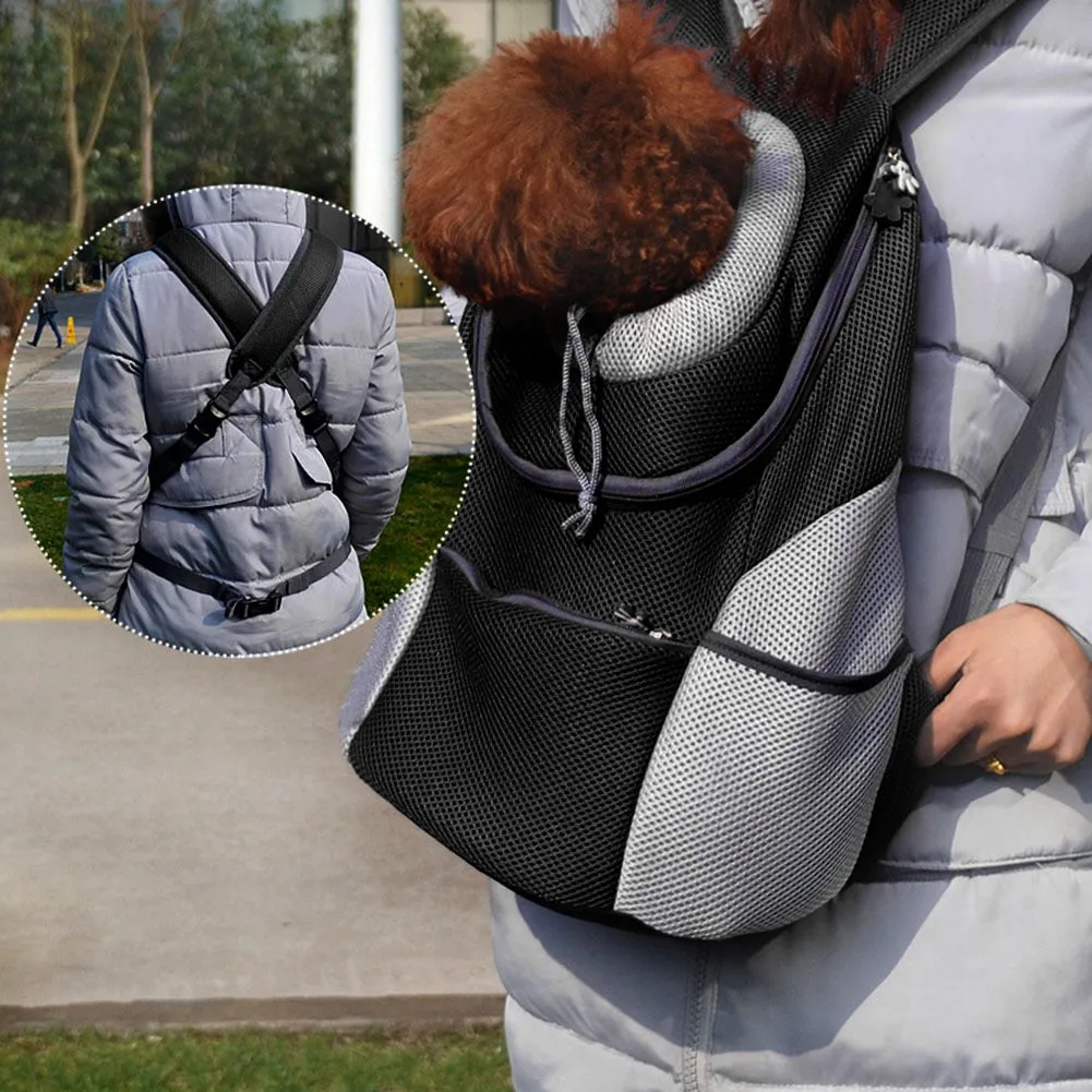 Sidiou Group Pet Backpack Pet Dog Front Bag Portable Travel Bag Mesh Backpack Double Shoulder Bag
