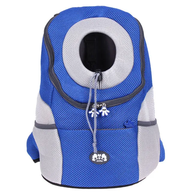 Sidiou Group Pet Backpack Pet Dog Front Bag Portable Travel Bag Mesh Backpack Double Shoulder Bag