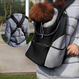 Sidiou Group Pet Backpack Pet Dog Front Bag Portable Travel Bag Mesh Backpack Double Shoulder Bag