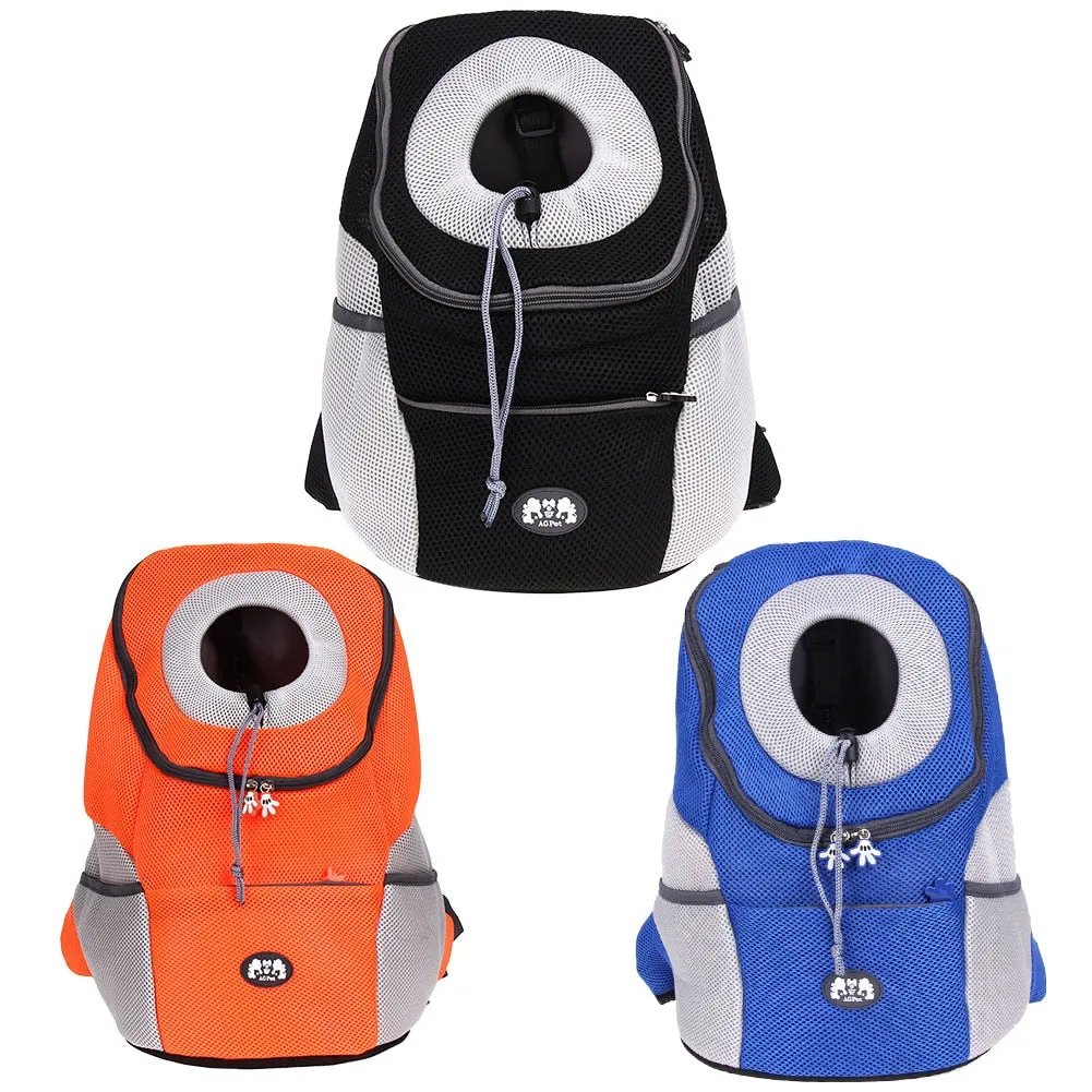 Sidiou Group Pet Backpack Pet Dog Front Bag Portable Travel Bag Mesh Backpack Double Shoulder Bag