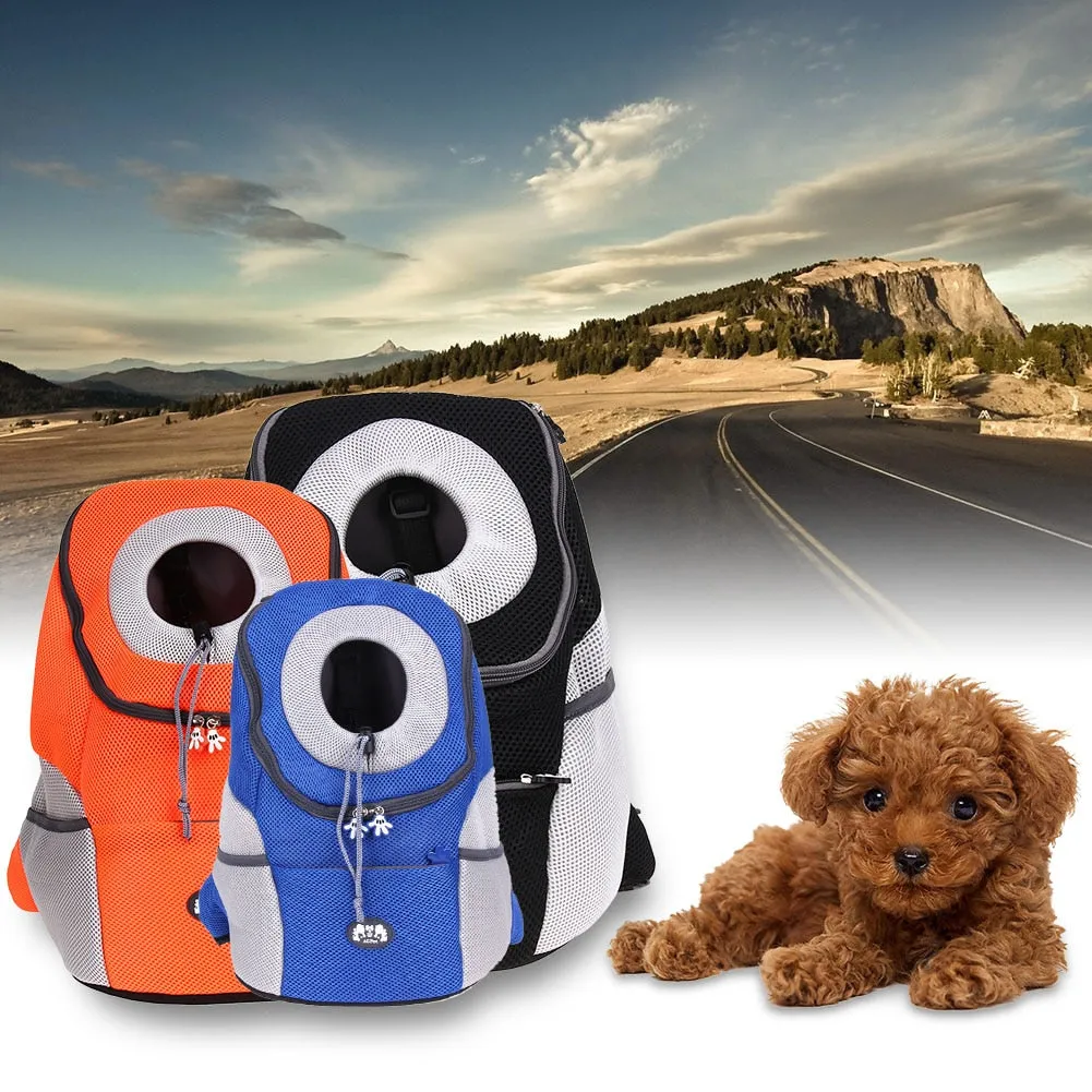 Sidiou Group Pet Backpack Pet Dog Front Bag Portable Travel Bag Mesh Backpack Double Shoulder Bag