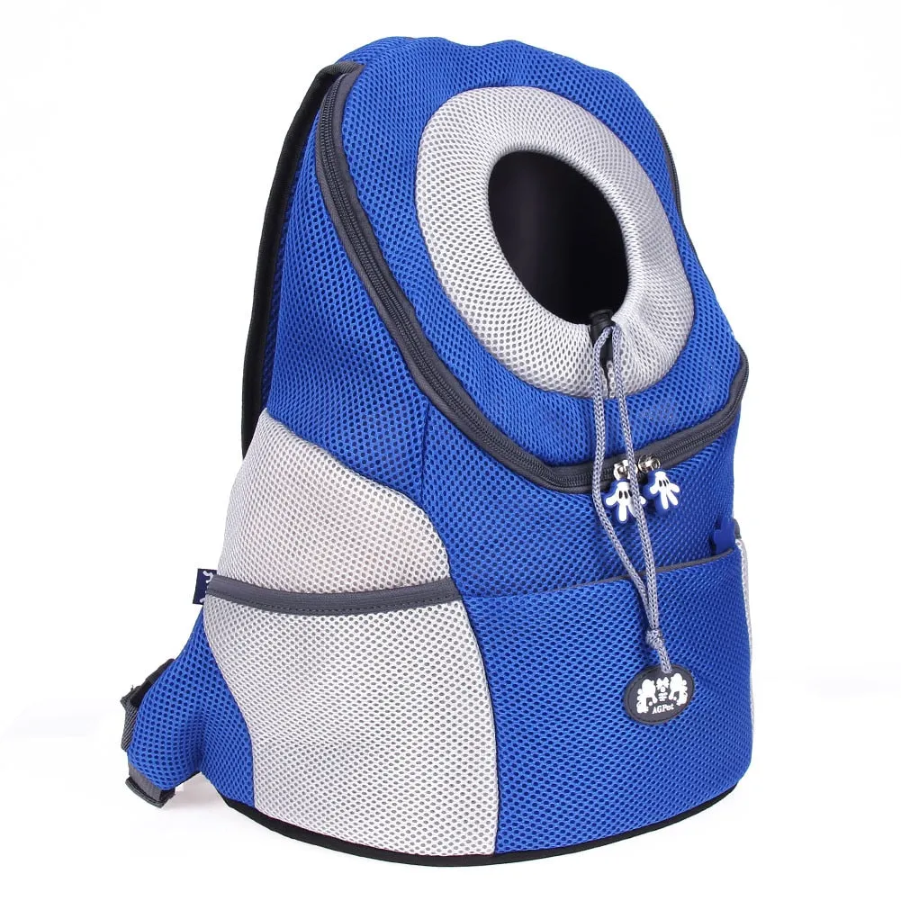 Sidiou Group Pet Backpack Pet Dog Front Bag Portable Travel Bag Mesh Backpack Double Shoulder Bag