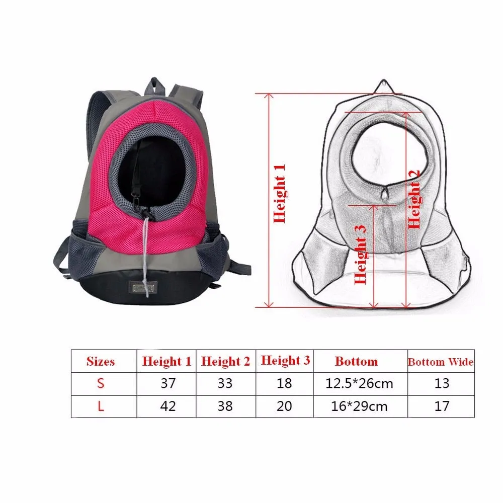 Sidiou Group Pet Dog Carrier Pet Backpack Bag Portable Travel Bag Pet Dog Front Bag Mesh Backpack