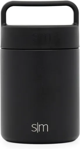 Simple Modern Food Jar for Hot Food | Reusable Stainless Steel Vacuum Insulated Leak Proof Lunch Storage for Smoothie Bowl, Soup, Oatmeal | Provision Collection | 12oz | Midnight Black