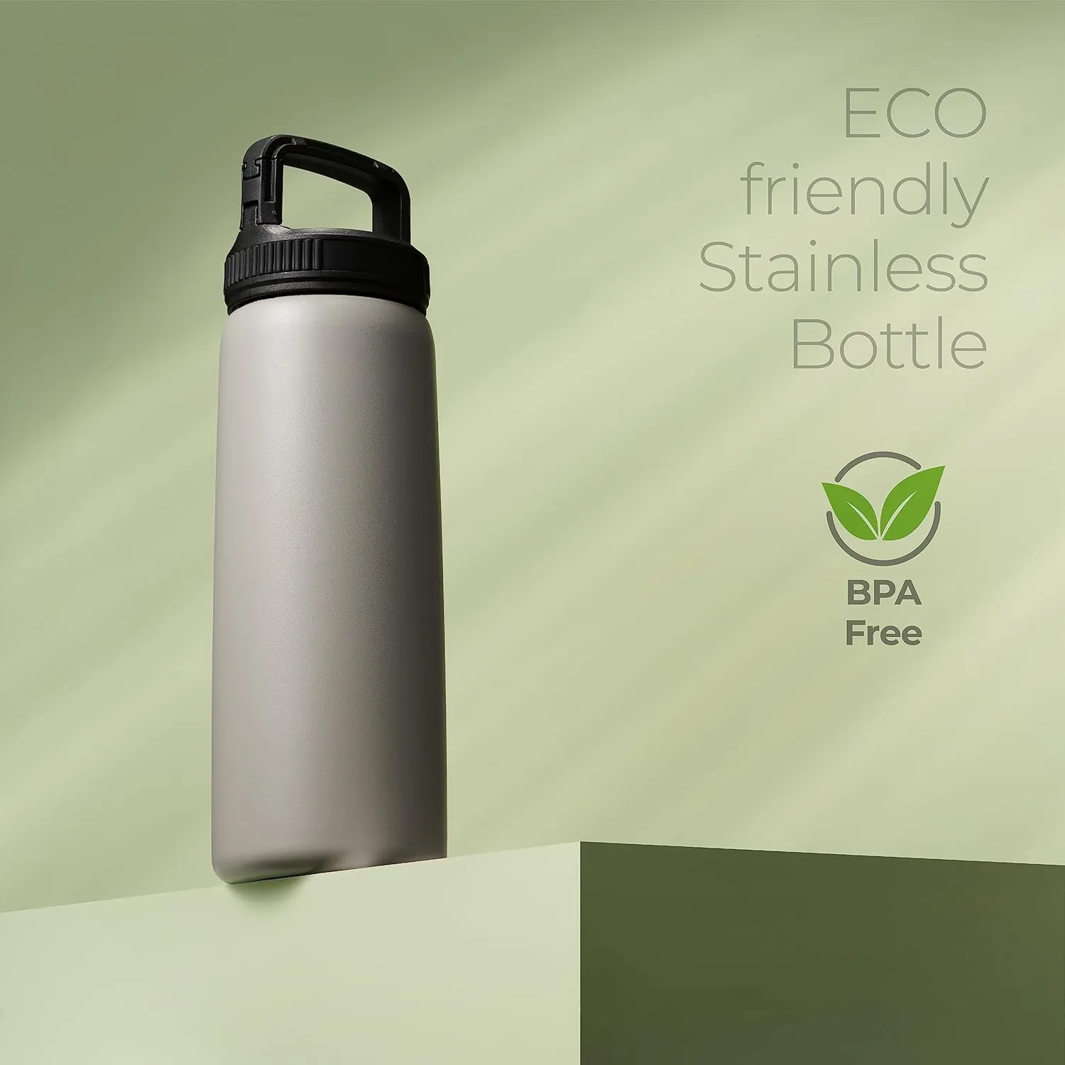 SipX Triple-Insulated Stainless Steel Water Bottle 25oz. With 3 Lids, BPA-Free Reusable Insulated Water Bottle Keeps Cold 24 Hours, Metal Water Bottle Made Of Sustainable Material For Hiking & Biking